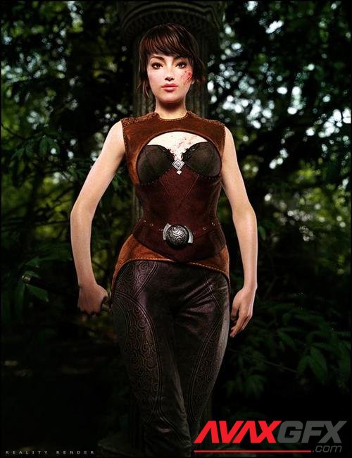 Leather Fantasy Armor for Genesis 2 Female(s)