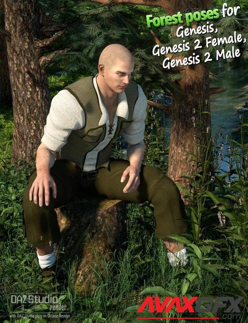 Forest Poses for Genesis and Genesis 2