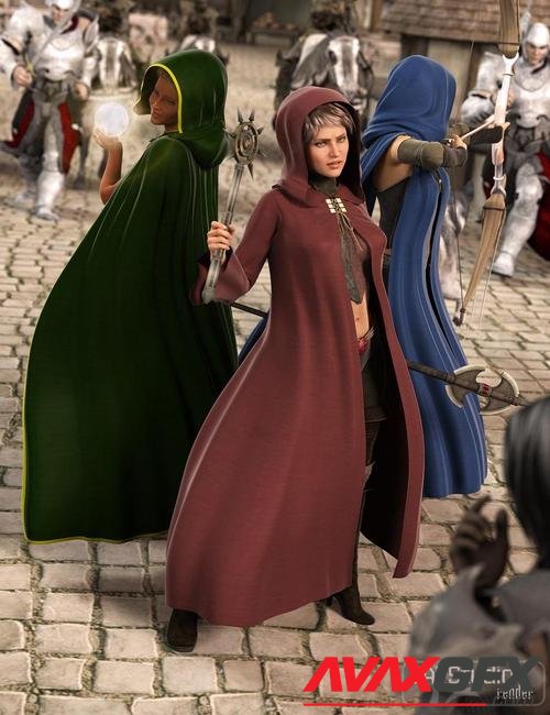 Medieval Cloaks for Genesis 2 Female(s)