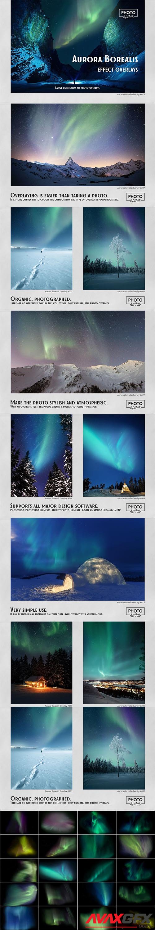 CreativeMarket - Aurora Borealis Effect Overlays 6792640