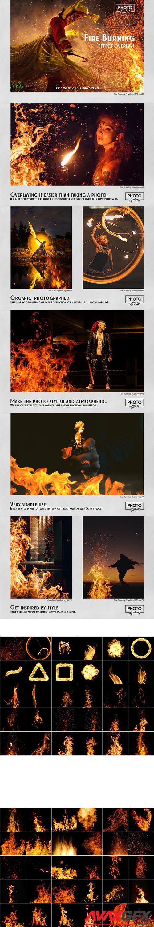 CreativeMarket - Fire Burning Effect Overlays 7006427