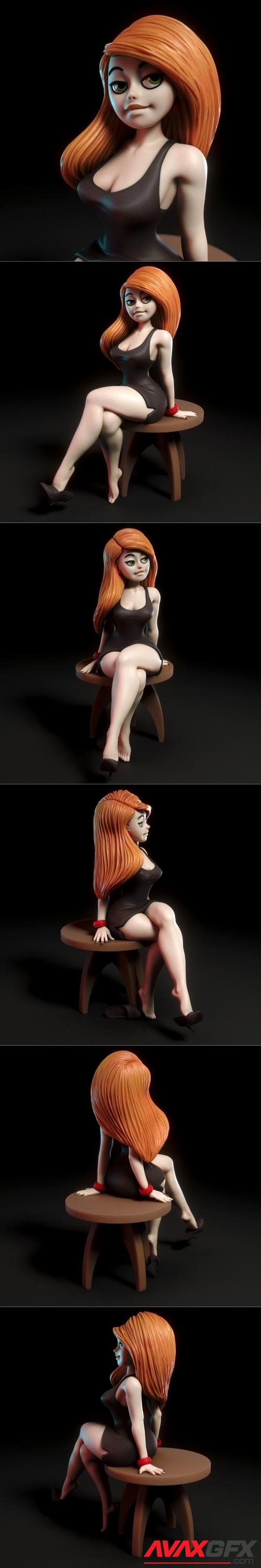 ﻿Grown up Kim Possible – 3D Printable STL