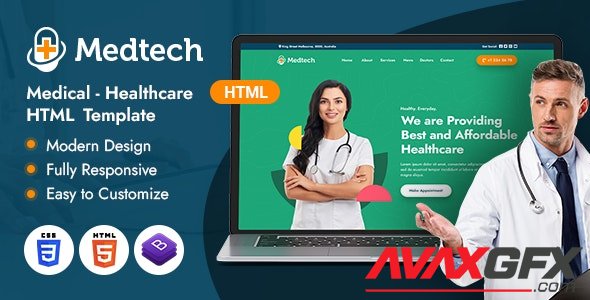 ThemeForest - Medtech v1.0 - HTML Template - 36063714