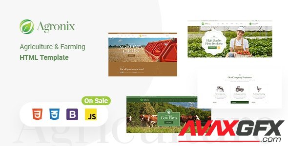 ThemeForest - Agronix v1.0 - Organic Farm Agriculture HTML5 Template - 35310855