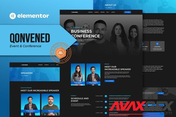 ThemeForest - Qonvened v1.0.1 - Event & Conference Elementor Template Kit - 36384479