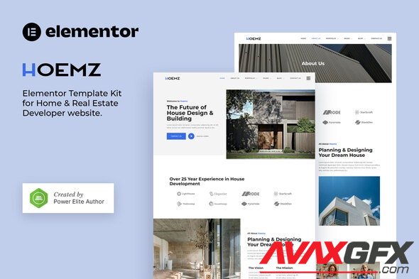 ThemeForest - Hoemz v1.0.0 - Home & Real Estate Developer Elementor Template Kit - 36360825