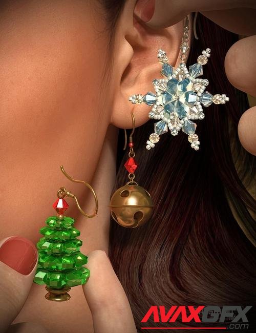 Christmas Earrings for Genesis 2 Female(s)