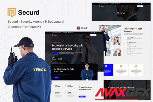 ThemeForest - Securd v1.0.0 - Security & Agency Bodyguard Elementor Template Kit - 36377805