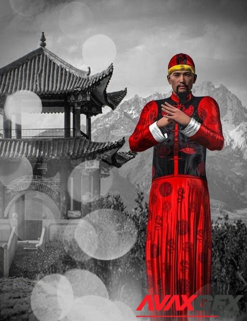 Mec4D Chinese Traditional Outfit Genesis 2 Male(s)