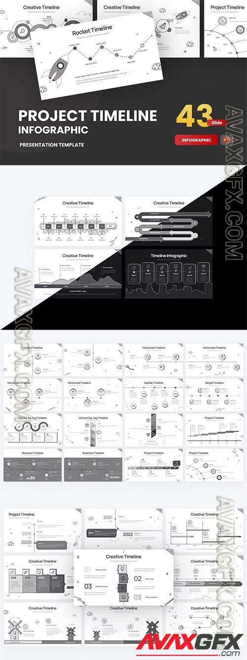 Project Timeline Doodle PowerPoint Template