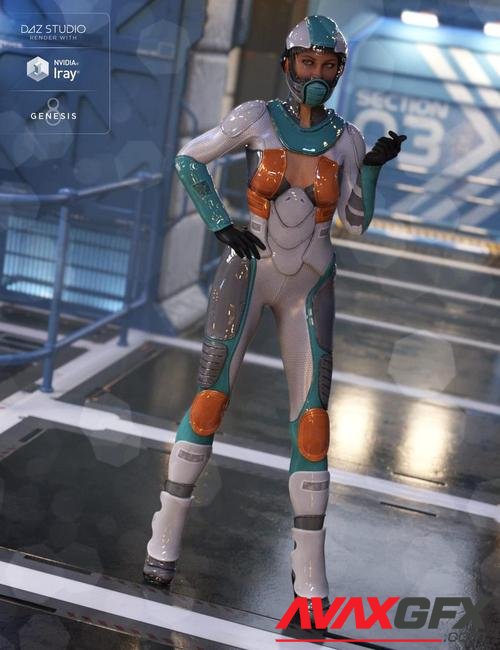 Andromeda Sci-Fi Outfit for Genesis 8 Female(s)