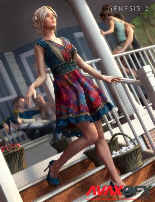 Southern Summer Dress for Genesis 2 Female(s)