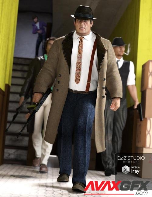 Mobster Outfit for Genesis 3 Male(s)