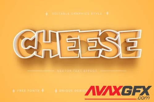 Cheese Stroke - Editable Text Effect - 7033451