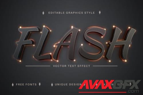 Dark Sparks - Editable Text Effect - 7035111