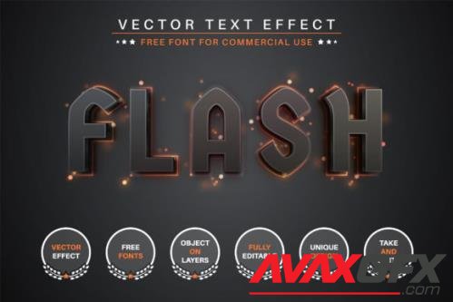 Flash Dark - Editable Text Effect - 7038276