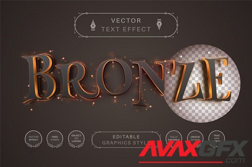 Bronze - Editable Text Effect - 7039019