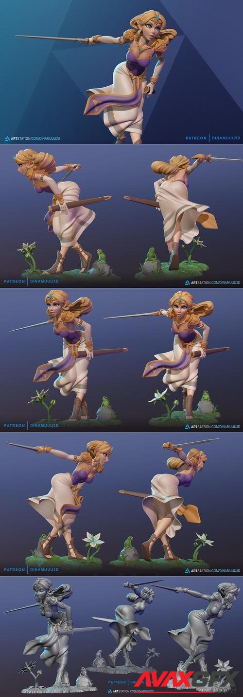 ﻿Princess Zelda Figurine – 3D Printable STL