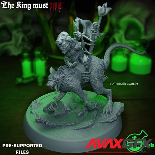 ﻿Rat Rider Goblin – 3D Printable STL