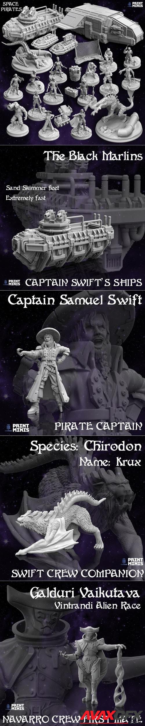 ﻿Print Minis - Space Pirates April 2021 – 3D Printable STL