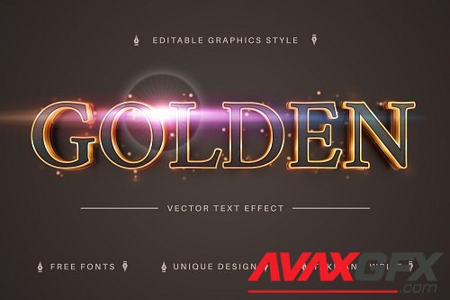 Golden - Editable Text Effect - 7042436