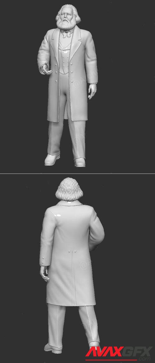 ﻿Karl Marx – 3D Printable STL