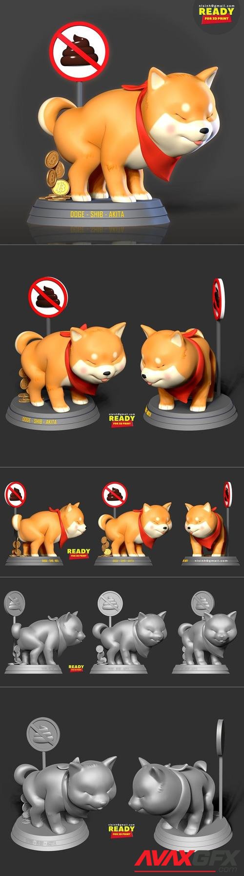 ﻿Shiba with cryptocurrency – 3D Printable STL