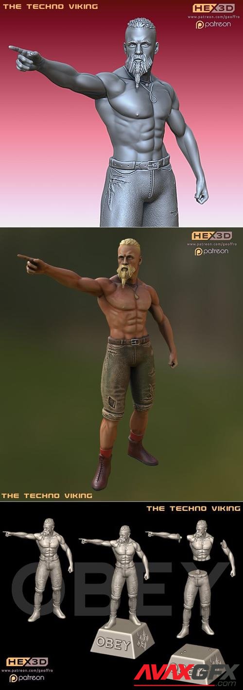 ﻿The Techno Viking – 3D Printable STL