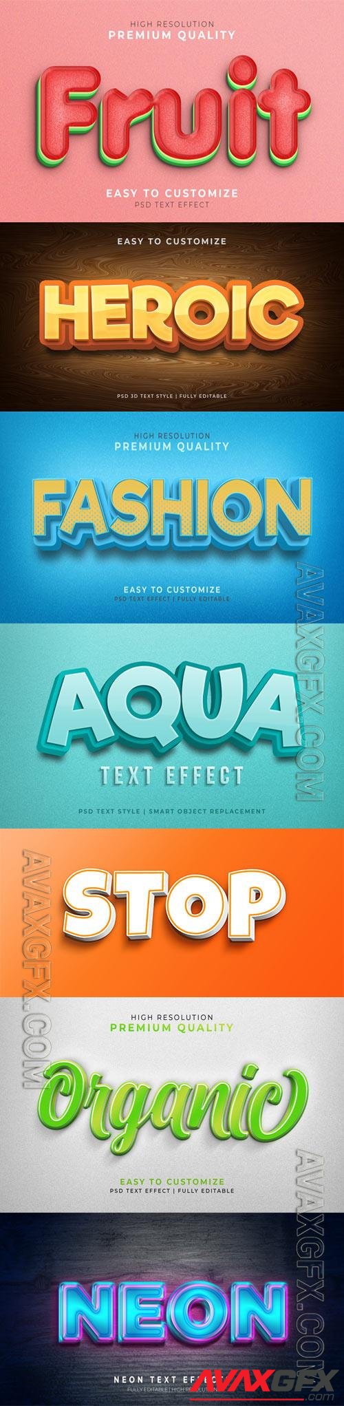 Psd text effect set vol 316 » AVAXGFX