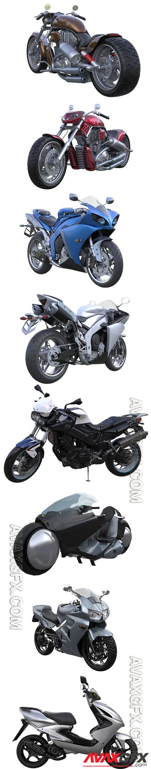 Motorcycle 3d Model Set