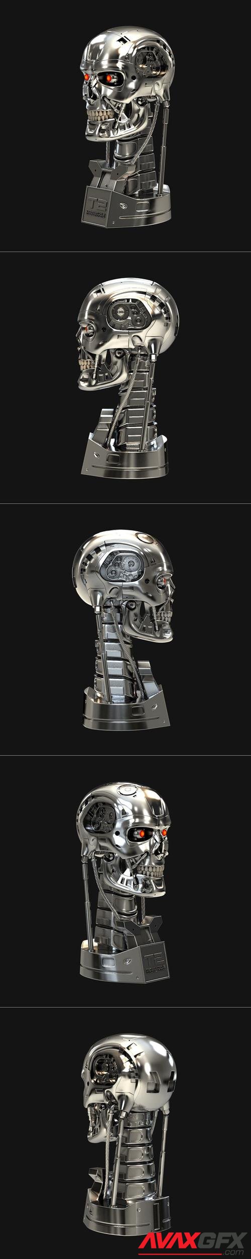 ﻿Terminator T-800 Skull Bust V2 – 3D Printable STL