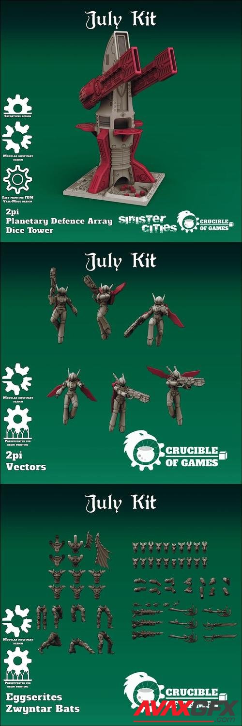 ﻿Crucible of Games July 2021 – 3D Printable STL