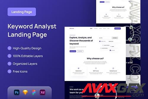 Keyword Analyst Landing Page - UI Design