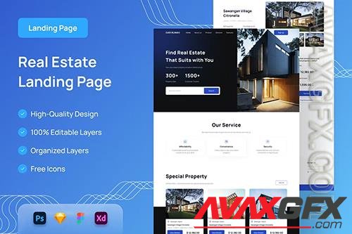 Real Estate Landing Page - UI Design