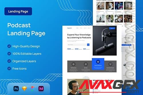 Podcast Landing Page - UI Design