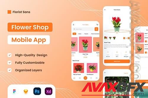 Flower Shop Mobile App - UI Design