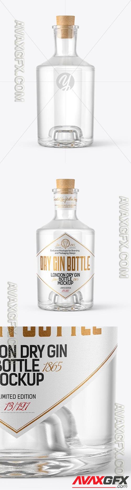 Dry Gin Bottle with Cork Mockup 45980 TIF