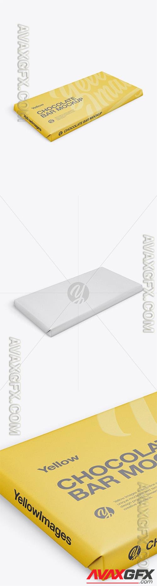 Paper Chocolate Bar Mockup - Halfside View (High Angle Shot) 46445 TIF