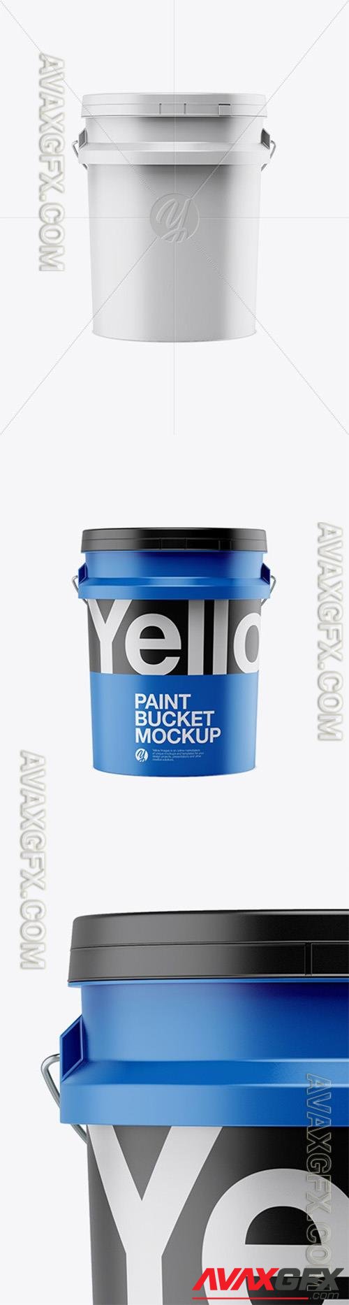 5L Matte Paint Bucket Mockup - Front View 30178 TIF