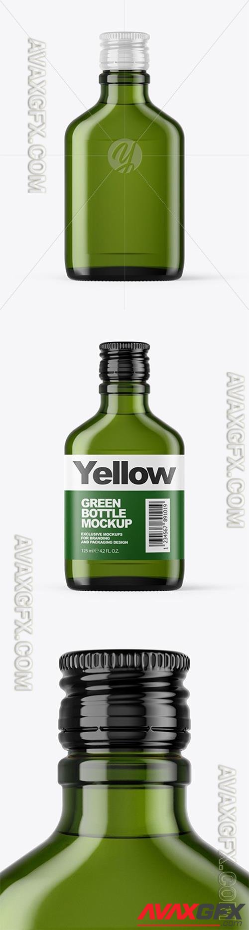 Green Glass Bottle Mockup 46729 TIF