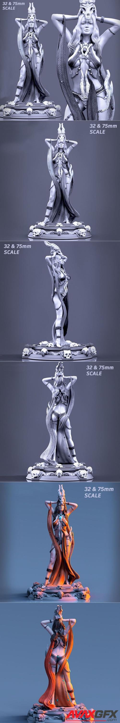 ﻿Boneflesh Dragon Necromancer – 3D Printable STL