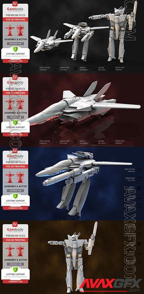 3D Printable STL Models Robotech VF-1S