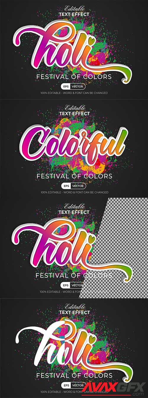 Colorful Text Effect Holi Style - 36028394