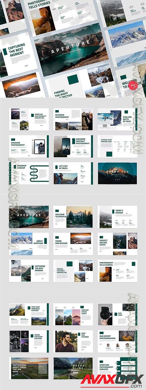 Photography Portfolio Powerpoint, Keynote and Google Slides Template