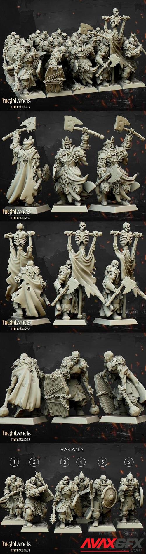 ﻿Highlands Miniatures - Undead Skelly – 3D Printable STL