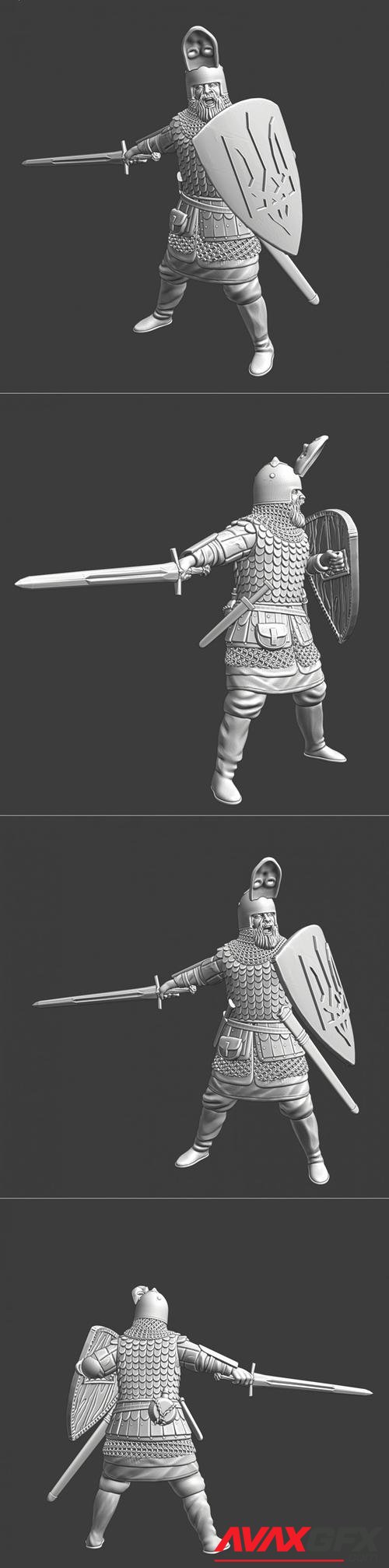 ﻿Medieval Russian heavy knight – 3D Printable STL