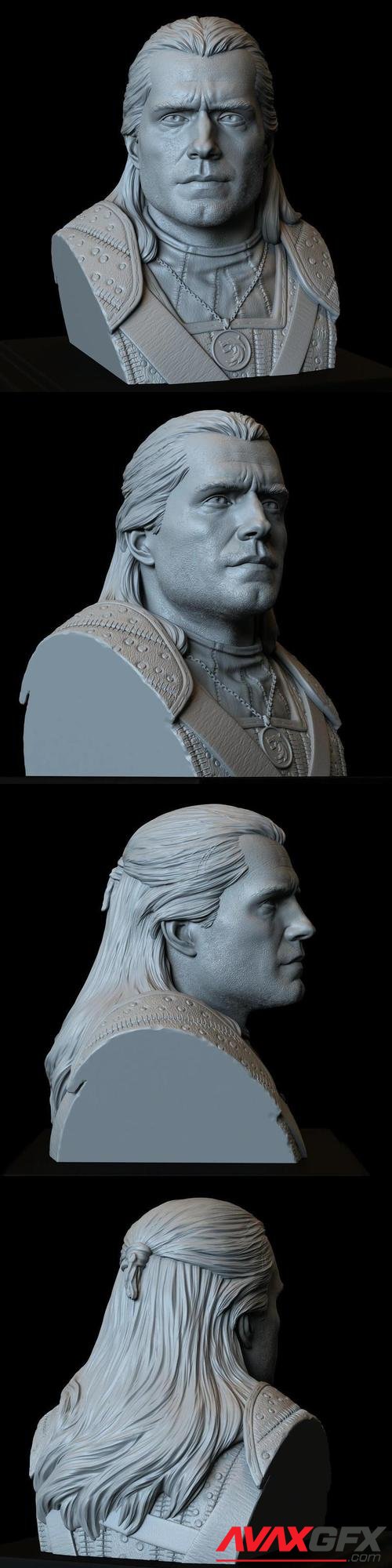 Geralt Bust – 3D Printable STL