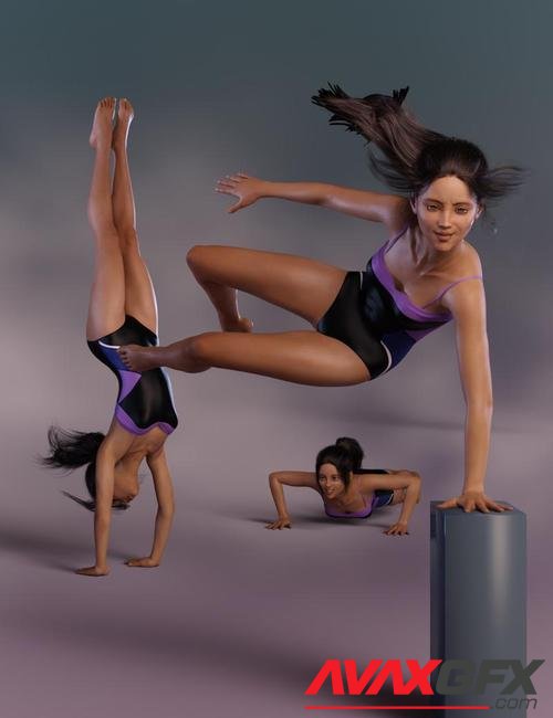 Action Poses for Teen Kaylee 8 and Genesis 8 Female