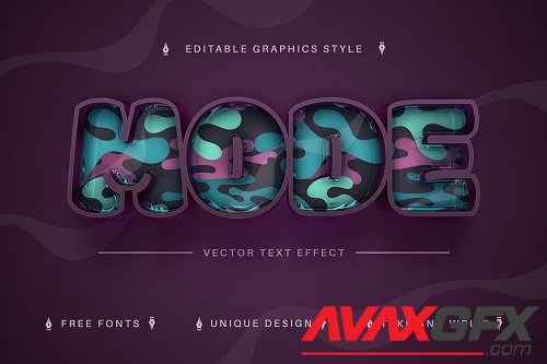 Mode - Editable Text Effect, Font Style - 7050851