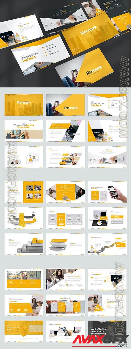 Remark Powerpoint, Keynote and Google Slides Template